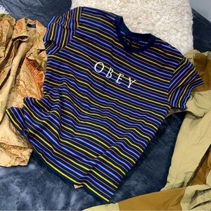 Obey Striped Women’s Skater Tee